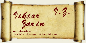 Viktor Zarin vizit kartica